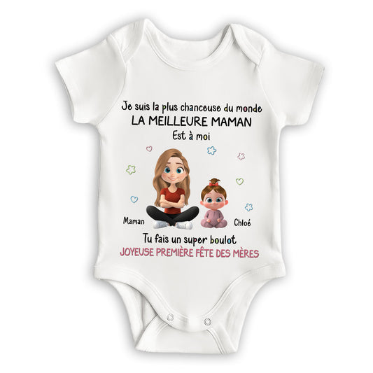 I Am Lucky French - Personalized Custom Baby Onesie