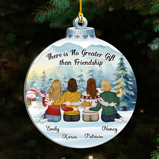 Friendship Is Last Forever - Personalized Custom Acrylic Ornament