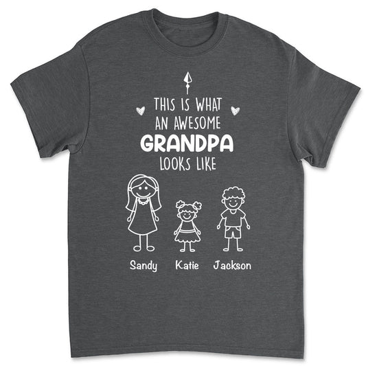 This Is What An Awesome Grandpa Looks Like - Personalized Custom Shirt
