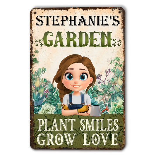 Grow Love - Personalized Metal Sign