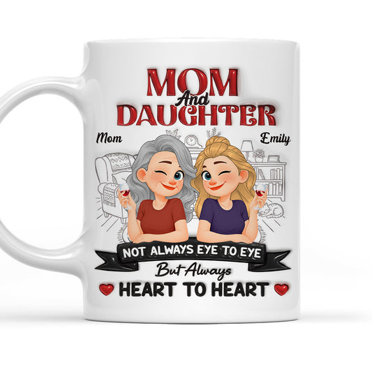  Daughter And Mom Forever - Personalized Custom 3D Inflated Effect Mug
