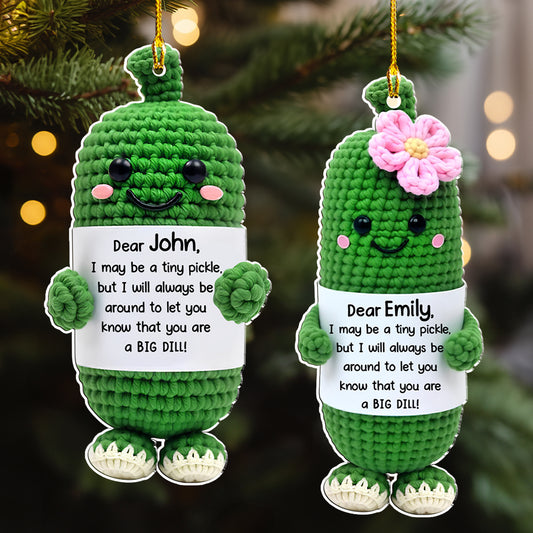 Emotional Support Pickle - Personalized Custom Acrylic Ornament