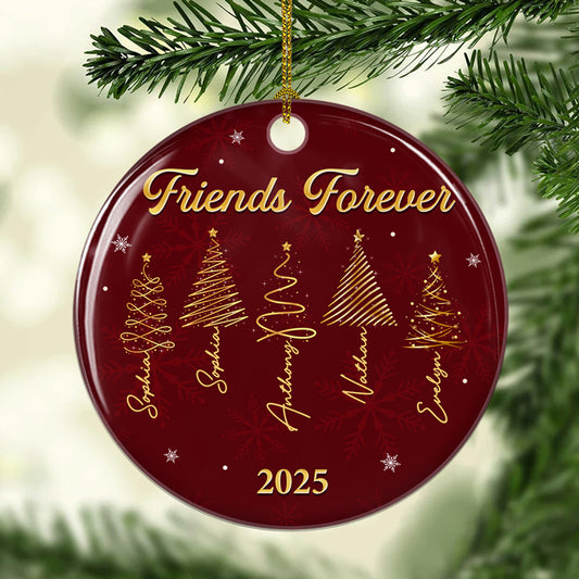 Gift For Friends 2025 - Personalized Custom Ceramic Ornament