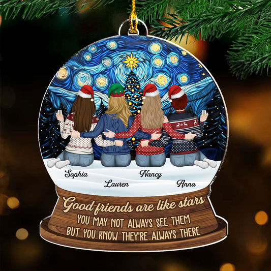 Good Friends Are Like Stars - Personalized Custom Acrylic Ornament