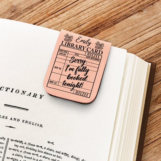 Fully Booked Tonight - Personalized Custom Leather Bookmark