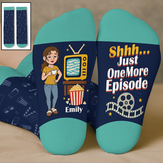 Just One More Episode - Personalized Crew Socks