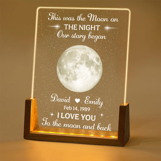 Love You To The Moon - Personalized Custom Night Light