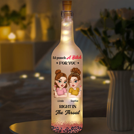 I Punch A Bitch For You - Personalized Custom Bottle Lamp