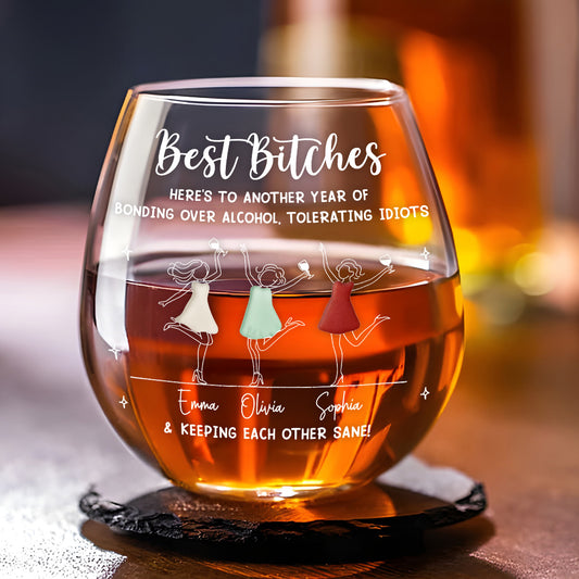 Until We Are Old - Personalized Custom Wine Glass