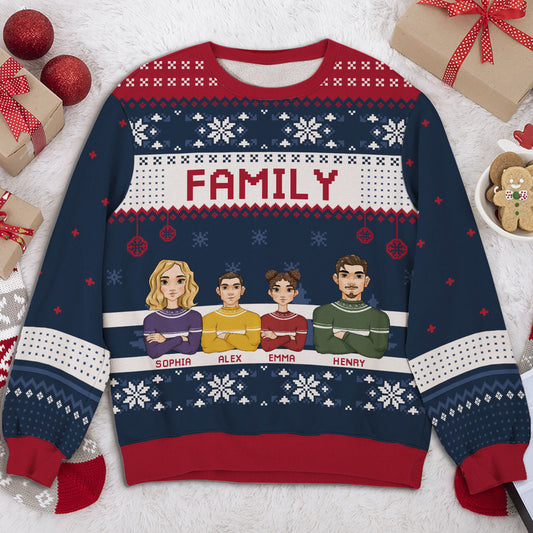 Christmas Family - Personalized Custom All-Over-Print Sweatshirt