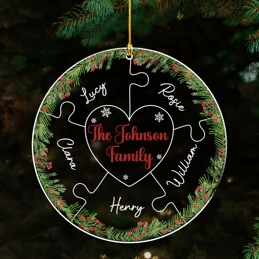 Merry And Bright - Personalized Custom Acrylic Ornament