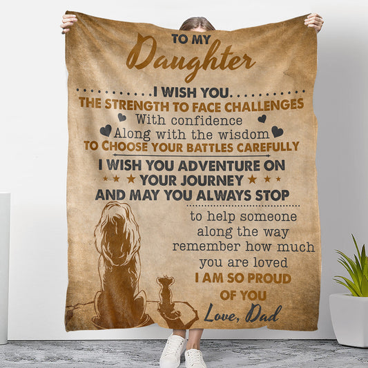 Wish You The Strength - Personalized Custom Fleece Blanket