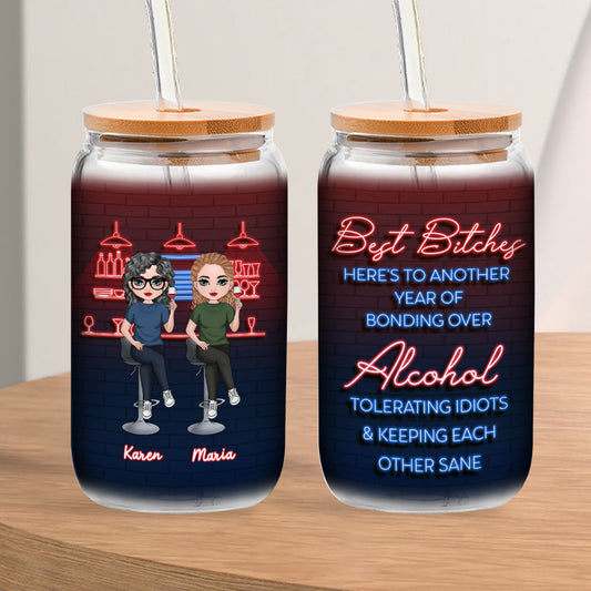 Alcohol Best Friends - Personalized Custom Glass Can