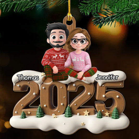 You And Me Now Onwards - Personalized Custom 3D Effect Wood Ornament