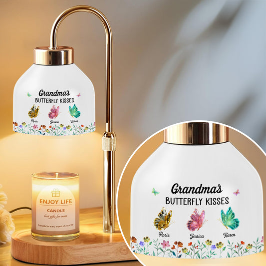 Grandma Butterflies - Personalized Custom Candle Warmer Lamp