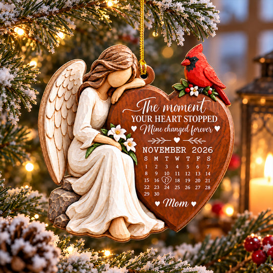 A Piece Of Heaven Remains - Personalized 3D Effect Wood Ornament