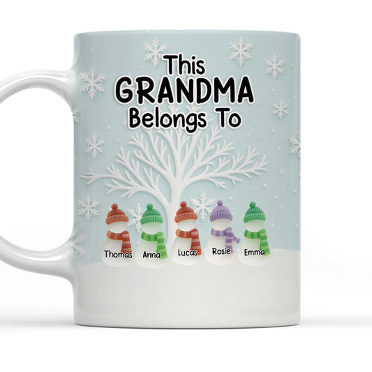 Two Generations One Heart Sea Glass - Personalized Custom 3D Inflated Effect Mug