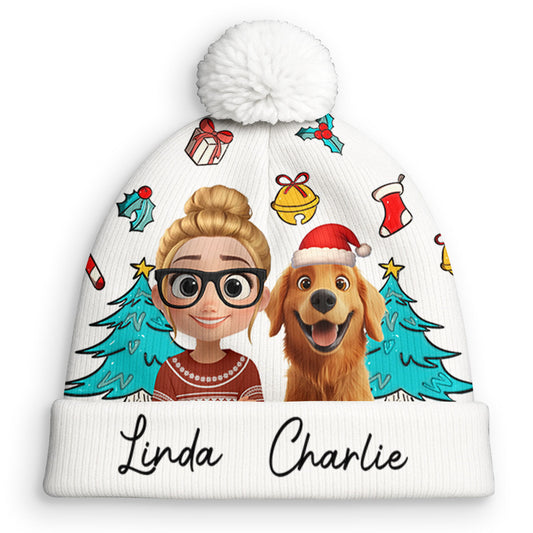 Santa Is Coming To Us - Personalized Custom Bobble Beanie Hat