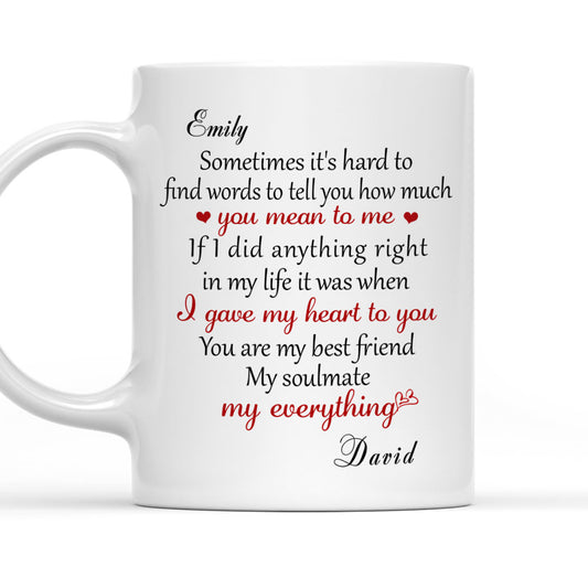 You Mean So Much To Me - Personalized Custom Coffee Mug