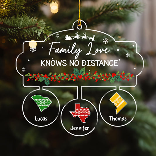 State Connection - Personalized Custom Acrylic Ornament 