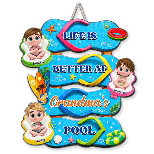 Flip Flop Life - Personalized Custom Wood Sign