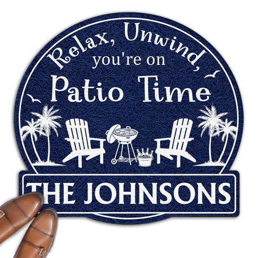 It Is Patio Time - Personalized Custom Doormat