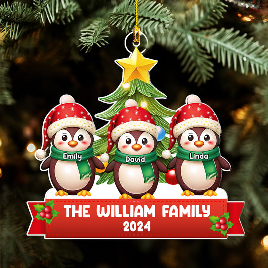 Our Family At Christmas 2024 - Personalized Custom Acrylic Ornament