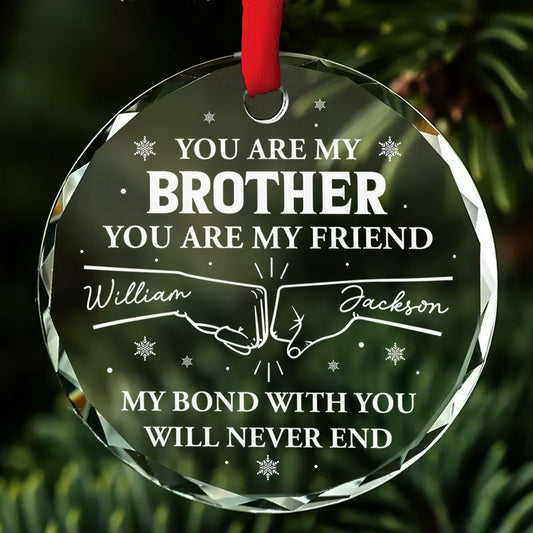 My Bond With You - Personalized Custom Glass Ornament