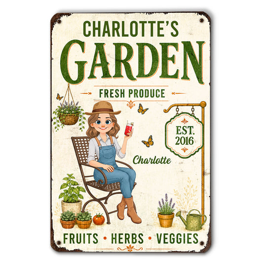 My Lovely Garden - Personalized Custom Metal Sign