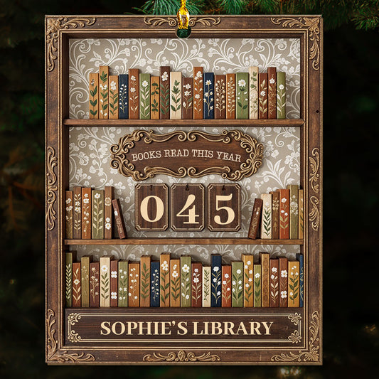 Books Make Moments Magical - Personalized Custom 3D Effect Wood Ornament