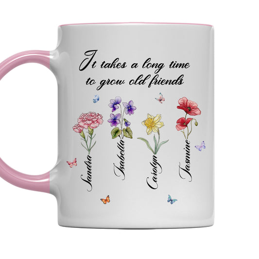 Old Friends - Personalized Custom Accent Mug
