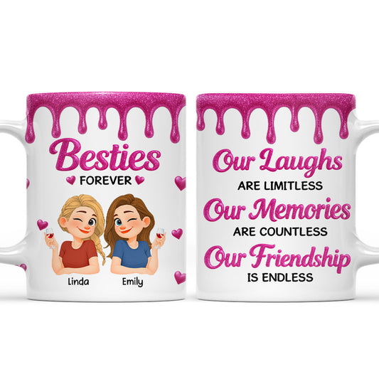 Our Friendship Is Endless - Personalized Custom Coffee Mug