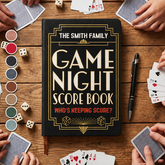 Game Night Game Log - Personalized Leather Journal
