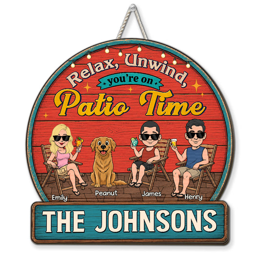 Unwind Relax Enjoy Repeat - Personalized Custom Wood Sign