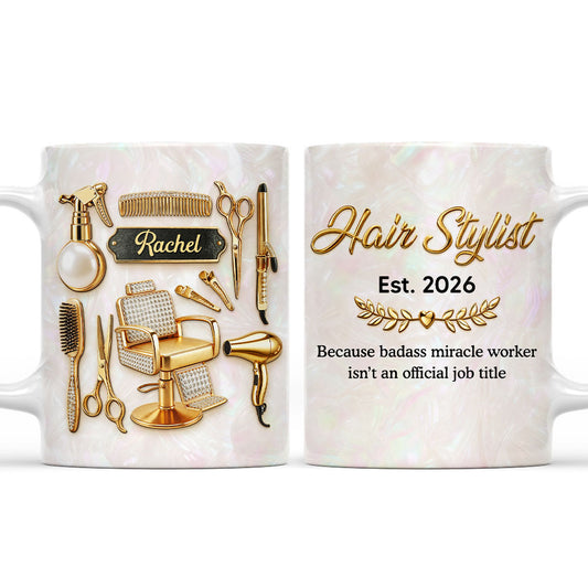 Hair Stylist Miracle Worker - Personalized Custom 3D Inflated Effect Mug