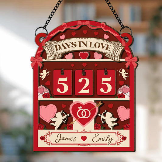 Days In Love - Personalized Custom Tracker Sign