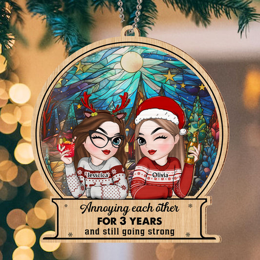 Annoying Each Other - Personalized Custom Suncatcher Ornament