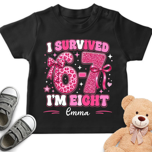 Made It To Eight - Personalized Custom Youth T-shirt
