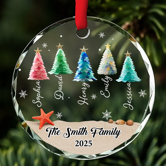 Winter Wishes - Personalized Custom Glass Ornament
