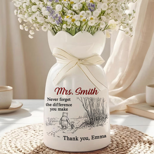 Every Dream Started With You - Personalized Ribbon Tie Flower Vase