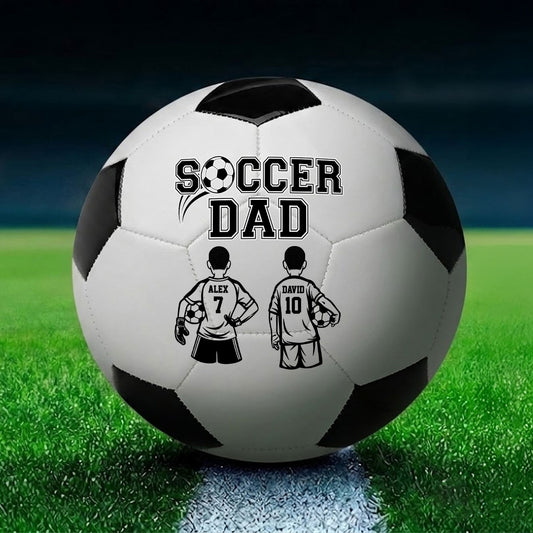 Daddy And Soccer - Personalized Custom Soccer Ball