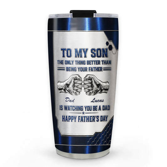 Watching My Son - Personalized Custom 3D Effect Tumbler