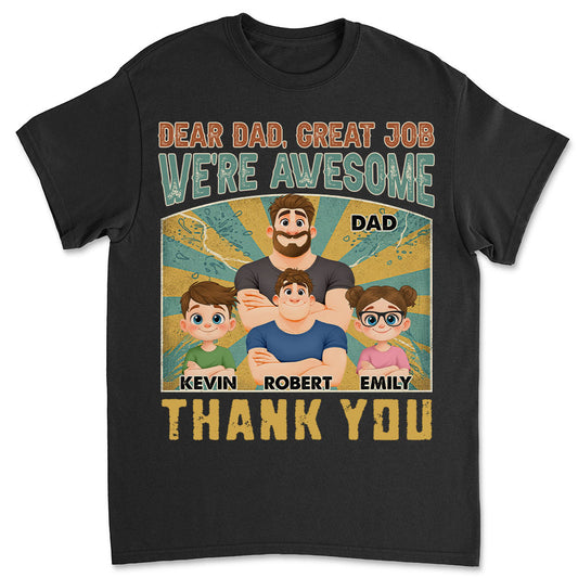 Thank You Best Dad Stylized - Personalized Custom Shirt