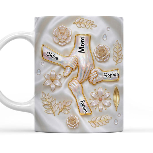Holding Hands Family - Personalized Custom 3D Inflated Effect Mug