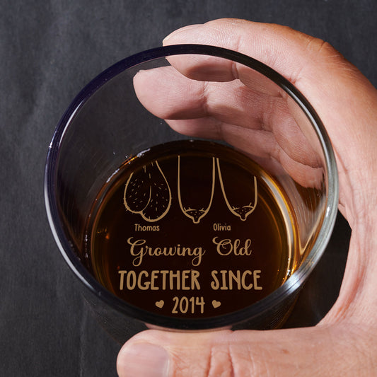 Grow Old Together - Personalized Custom Engraved Whiskey Glass