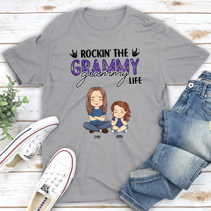 Rockin’ The Grandma Life - Personalized Custom Unisex T-shirt - Blithe Hub