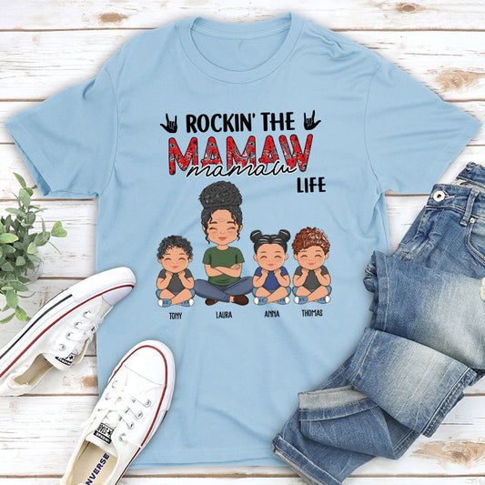Rockin’ The Grandma Life - Personalized Custom Unisex T-shirt - Blithe Hub