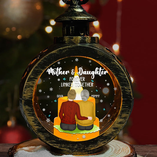 Mother & Daughter Forever Linked Together - Personalized Christmas Lantern