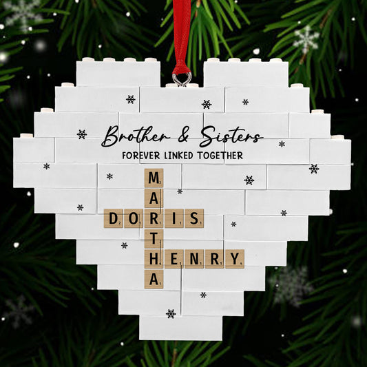 Family Roots Keep Us Together - Personalized Custom Heart Puzzle Ornament