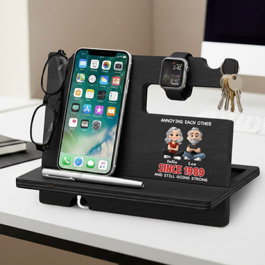 Together Forever - Personalized Custom Wood Phone Docking Station